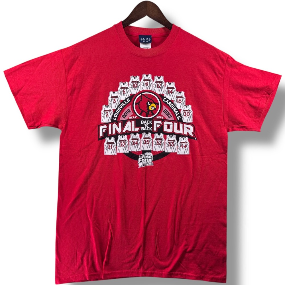 Blue 84 Louisville Cardinals T-Shirt Mens Medium Red Final Four 2012-2013